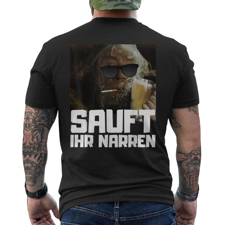 Gönndalf Sauft Ihr Narren T-Shirt mit Rückendruck