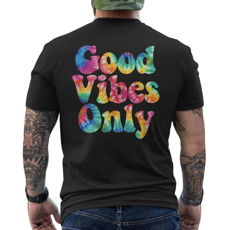 Good Vibes Only Awesome Summer Streetwear Tie Dye Men's T-shirt Back Print