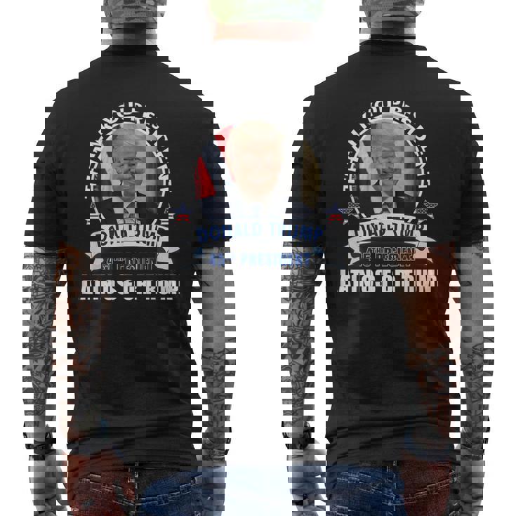 Gracias Al Presidente Donald Latinos Por Trump Camiseta Hombre Estampado Espalda