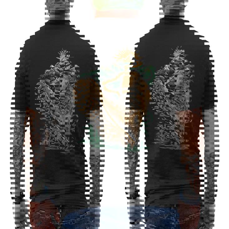 Grafica Per Appassionati Di Trail Trekker Boot Mountain Hiking T-shirt da uomo con stampa posteriore
