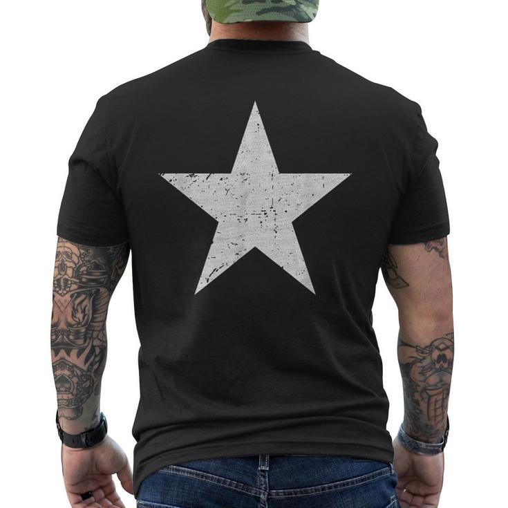 Gráfico De Estrella Blanca Grande Estrella De Estilo Retrointage Camiseta Hombre Estampado Espalda