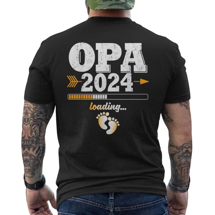 Grandpa 2024 Loading Werdender Opa T-Shirt mit Rückendruck