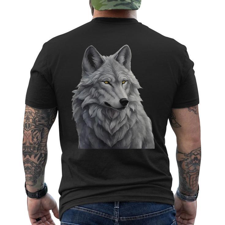 Grauer Wolf T-Shirt mit Rückendruck