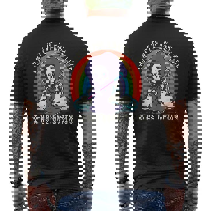 Grim Reaper Non Possoivere Ridere Amore In Queste Condizioni T-shirt da uomo con stampa posteriore