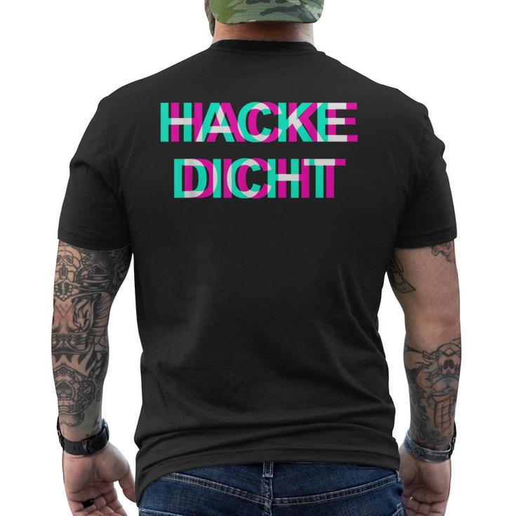 Hackedicht Hacke Dicht T-Shirt mit Rückendruck