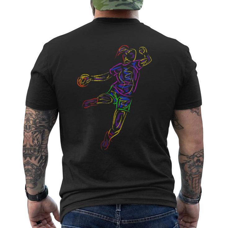 Handball Player Handball T-Shirt mit Rückendruck