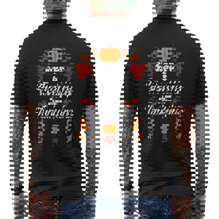 Happy Friendsgiving Thanksgiving Friends Holiday Friendship Men's T-shirt Back Print
