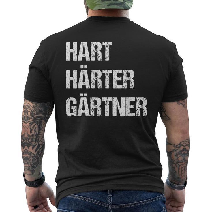 Hard Hardener Gardener Landscape Gardenerintage T-Shirt mit Rückendruck