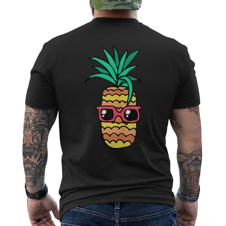 Hawaiian Pineapple Fruit Aloha Beach Summer Men's T-shirt Back Print