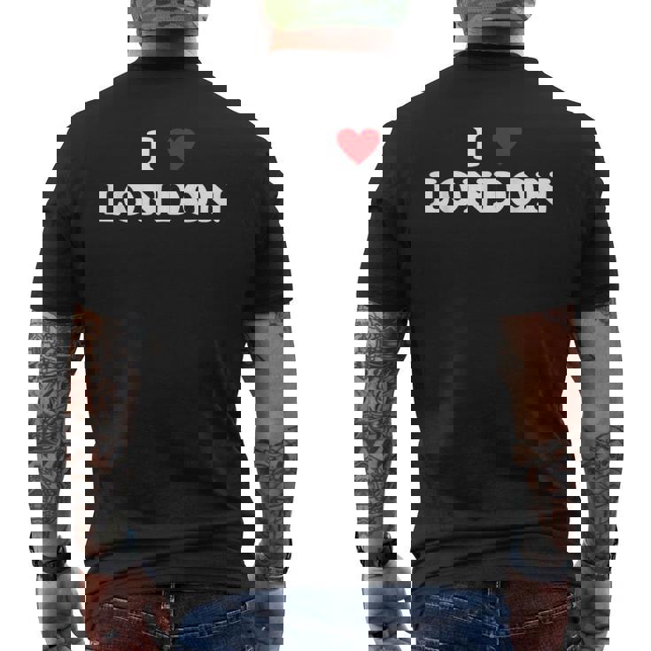 I Heart United Kingdom City I Love London Men's T-shirt Back Print