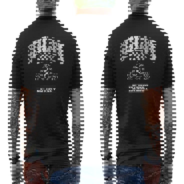 Highland Park Nj New Jersey T-shirt da uomo con stampa posteriore