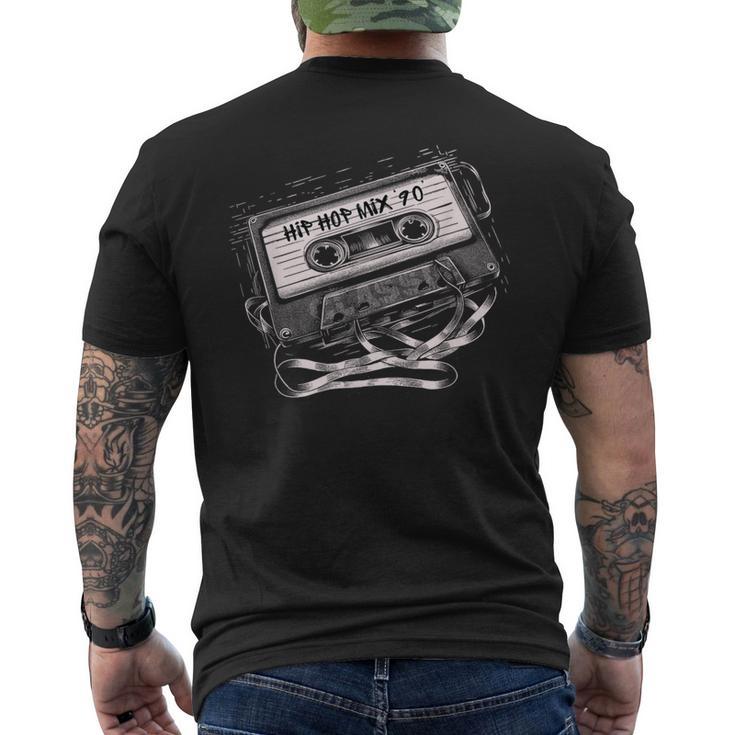 Hip Hop Old School Rap Mixtape 90Sintage Retro Cassette T-Shirt mit Rückendruck