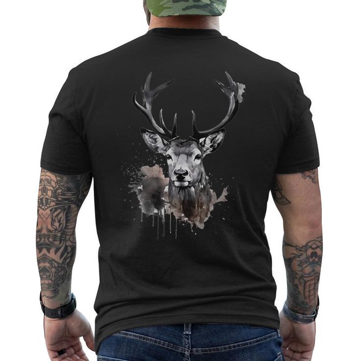 Hirsch For Costume And Lederhosen And Boys' T-Shirt mit Rückendruck