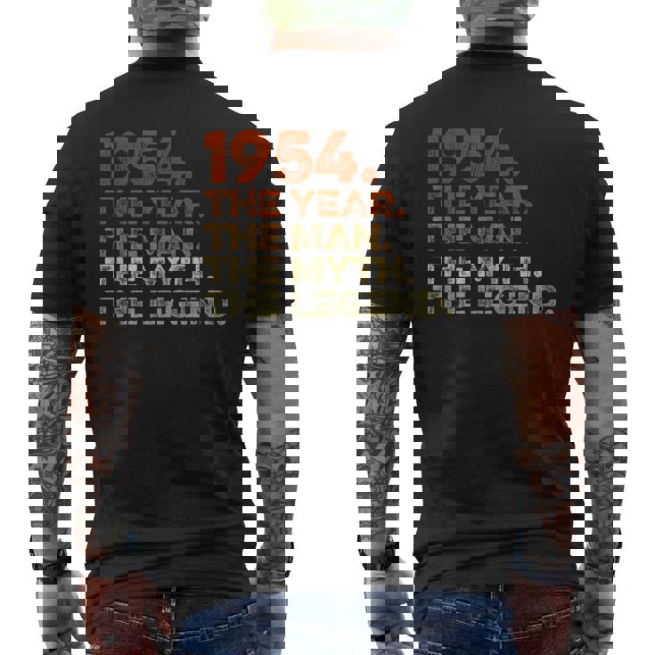 Hombre Cumpleaños Regalo Cosechaintage 1954 Year Man Myth Legend Camiseta Hombre Estampado Espalda