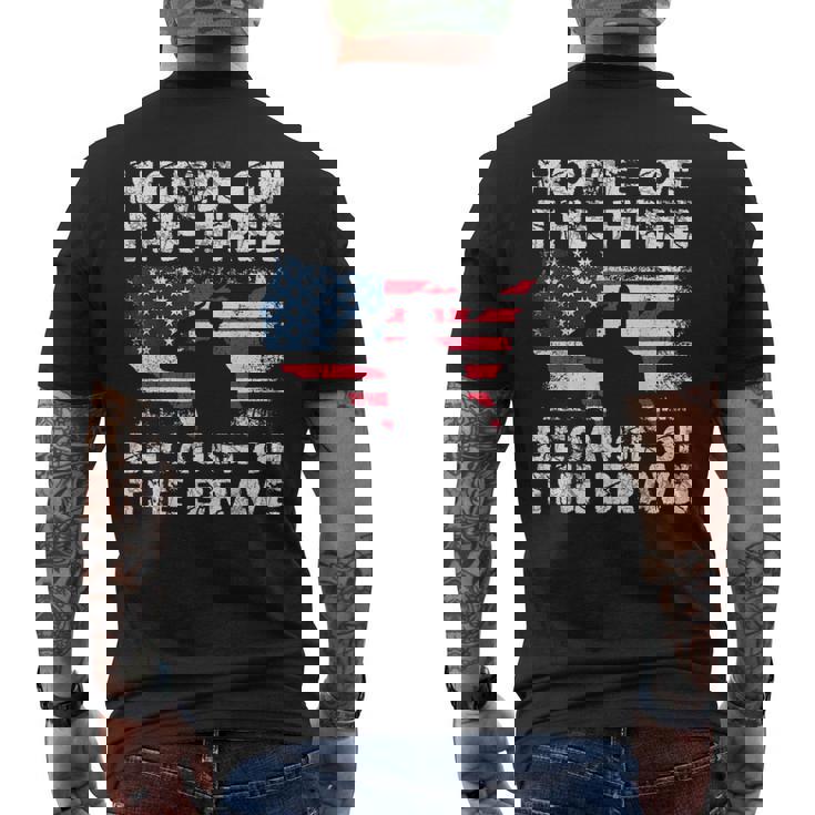 Home Of The Free Because Of The Brave Vintage Military Men's T-shirt Back Print