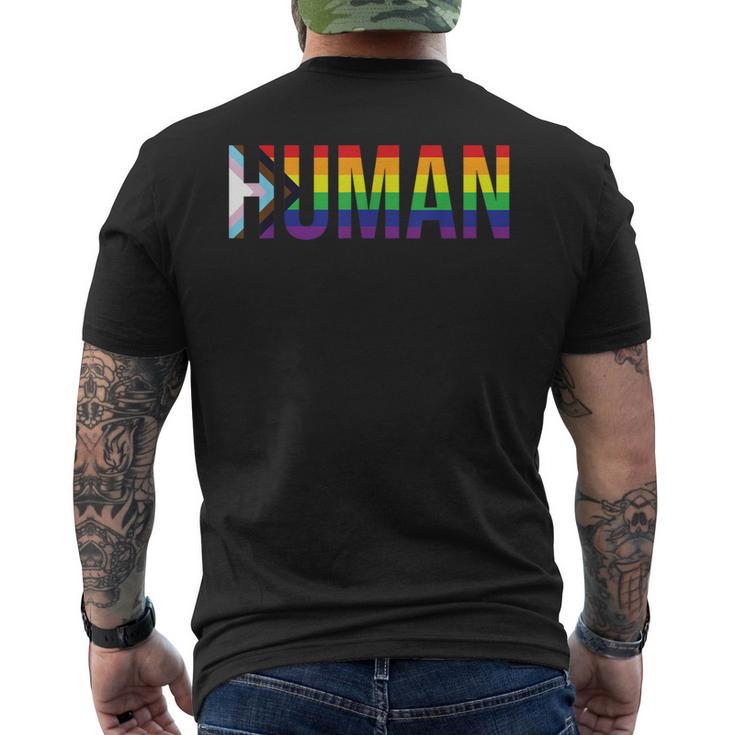 Human Lgbtqia Flag Lgbtq Flag Human Lgbtqia S T-Shirt mit Rückendruck