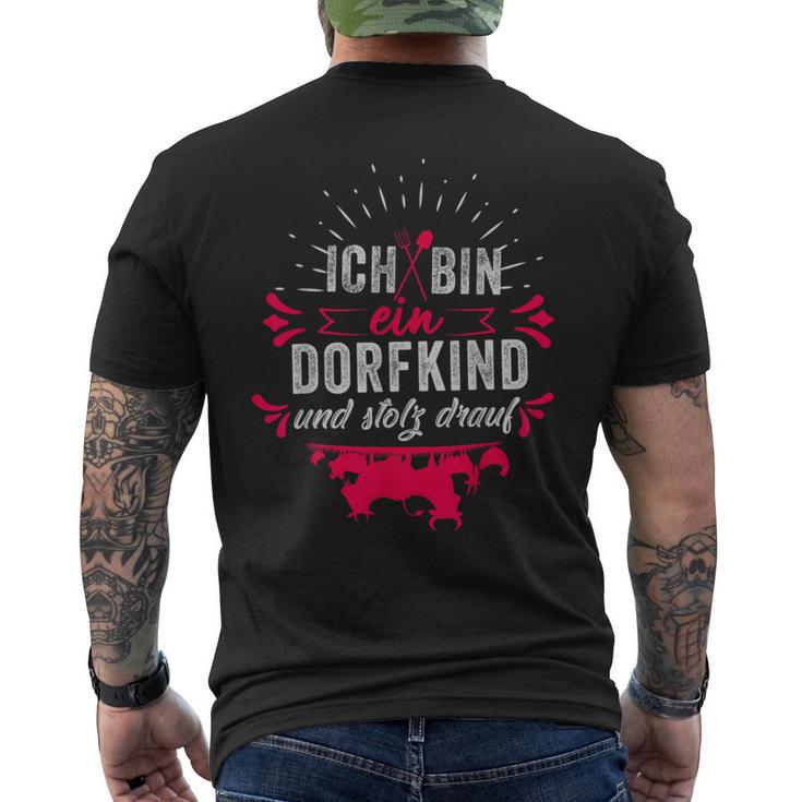 Ich Bin Ein Dorfkind Und Stolz Drauf Farmer Farm T-Shirt mit Rückendruck