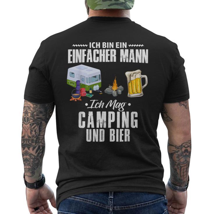 Ich Bin Einfach Mann Ich Mag Camping Und Bier Camperan S T-Shirt mit Rückendruck