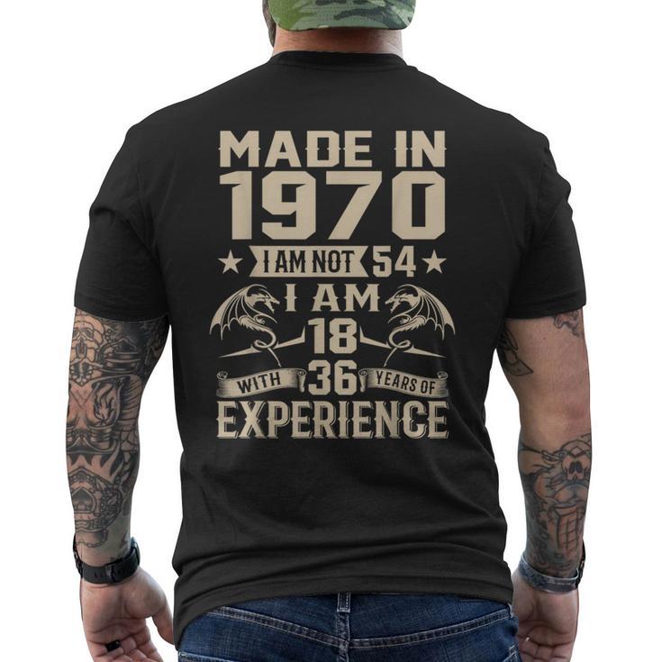 Ich Bin Nicht 54 Ich Bin 18 Jahre Alt Und Habe 36 Jahre Olt Geburtstag 1970 T-Shirt mit Rückendruck