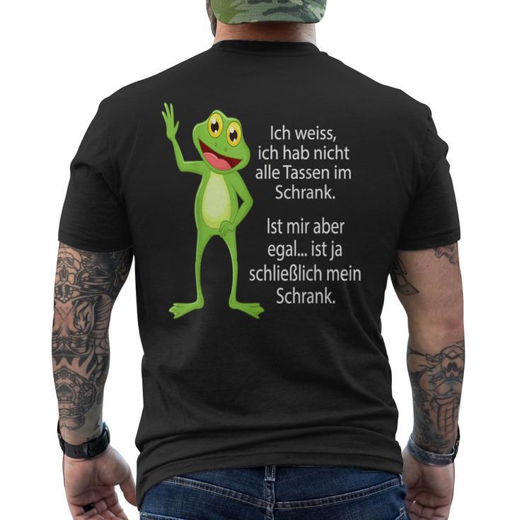 Ich Habe Nicht Alle Masse Im Schrank Frosch Ich Habe Nicht Alle Tassen T-Shirt mit Rückendruck