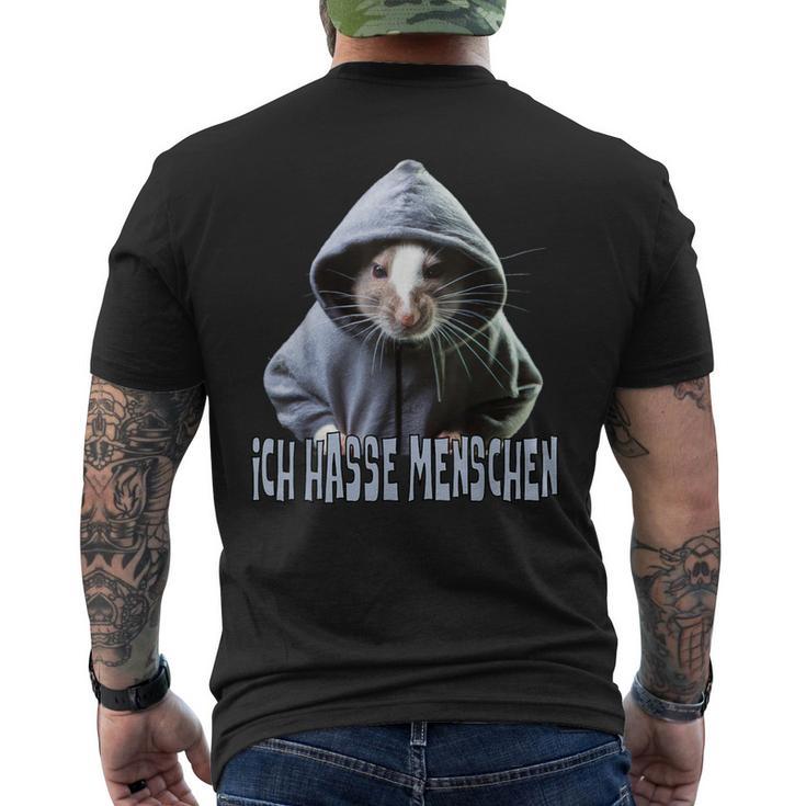 Ich Hasse Menschen Rat Sarcasm T-Shirt mit Rückendruck