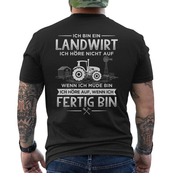 Ich Höre Nicht Auf Wenn Ich Mübin Farmer Ich T-Shirt mit Rückendruck