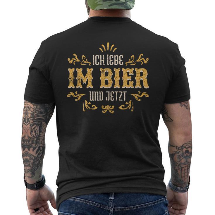 Ich Lebe Im Bier Und Jetzt Ich Lebe Im T-Shirt mit Rückendruck