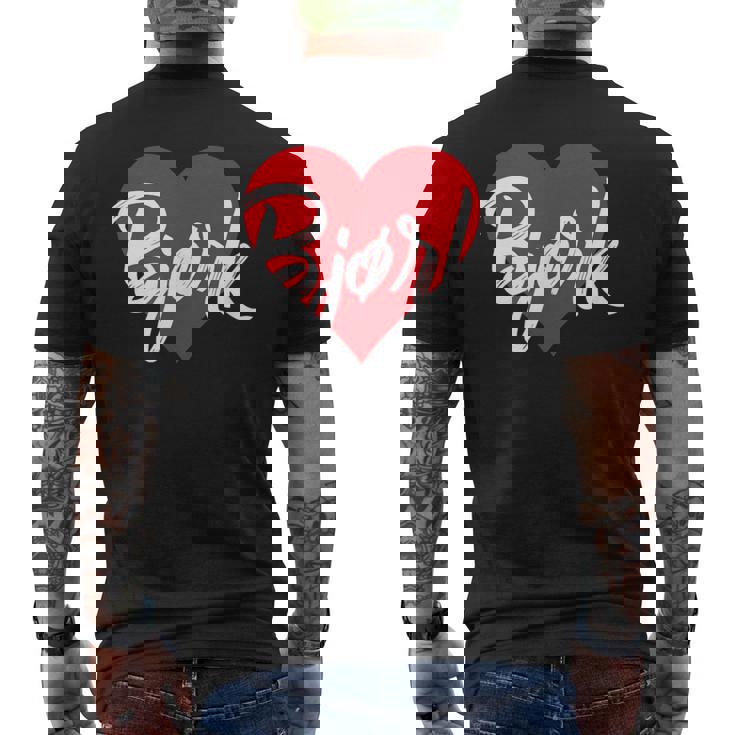 Ich Liebe Bjørkorname Liebe Herz T-shirt imprimé au dos