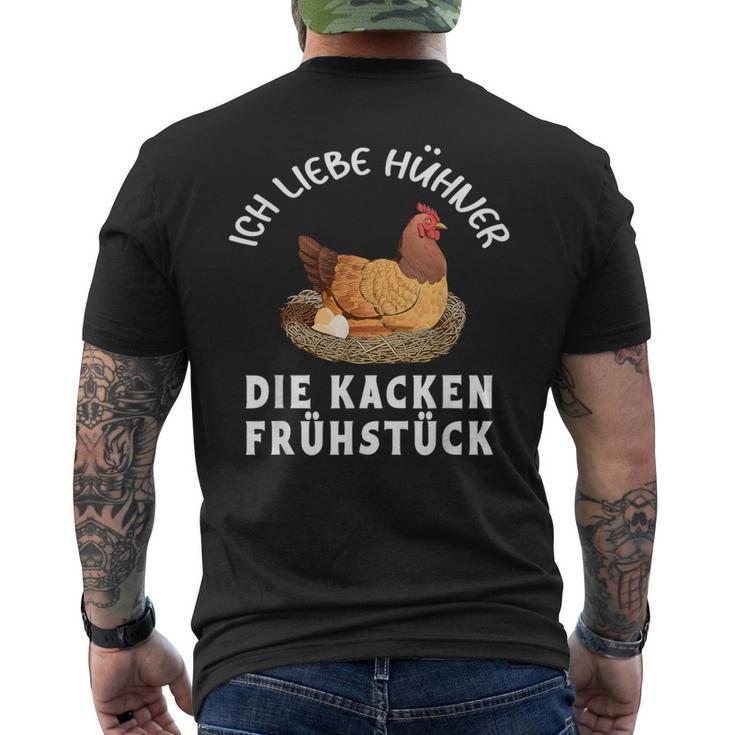 Ich Liebe Hühner Die Kacken Frühstück Ich Liebe Hühner T-Shirt mit Rückendruck