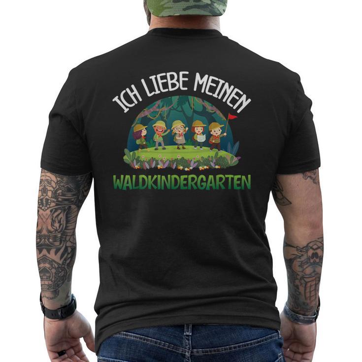 Ich Liebe Meinen Waldkindergarten Waldkind T-Shirt mit Rückendruck