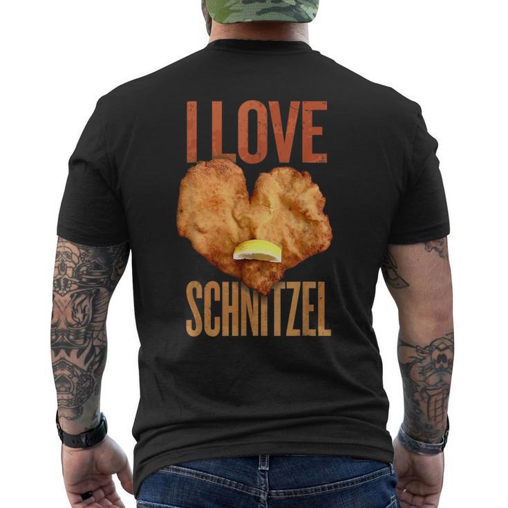 'Ich Liebe Schnitzel Für Wiener Schnitzelfresser' T-Shirt mit Rückendruck