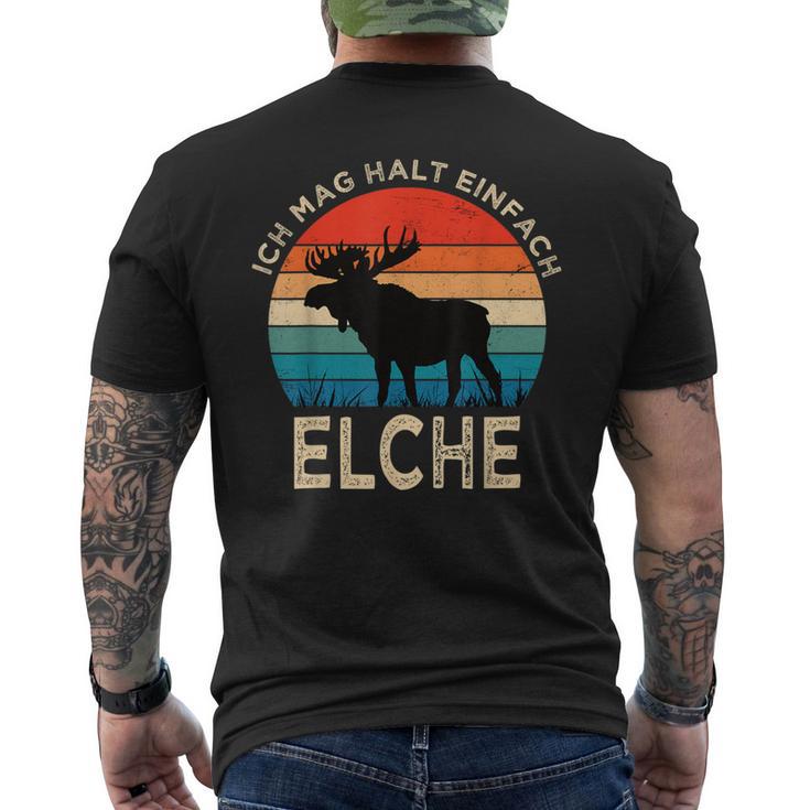 Ich Mag Halt Einfach Moose Animal Slogan Elk T-Shirt mit Rückendruck