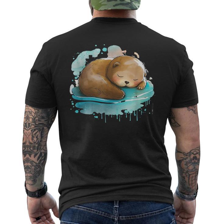 Ich Mag Halt Otter Seeotter Kinder Damen Herren T-Shirt mit Rückendruck