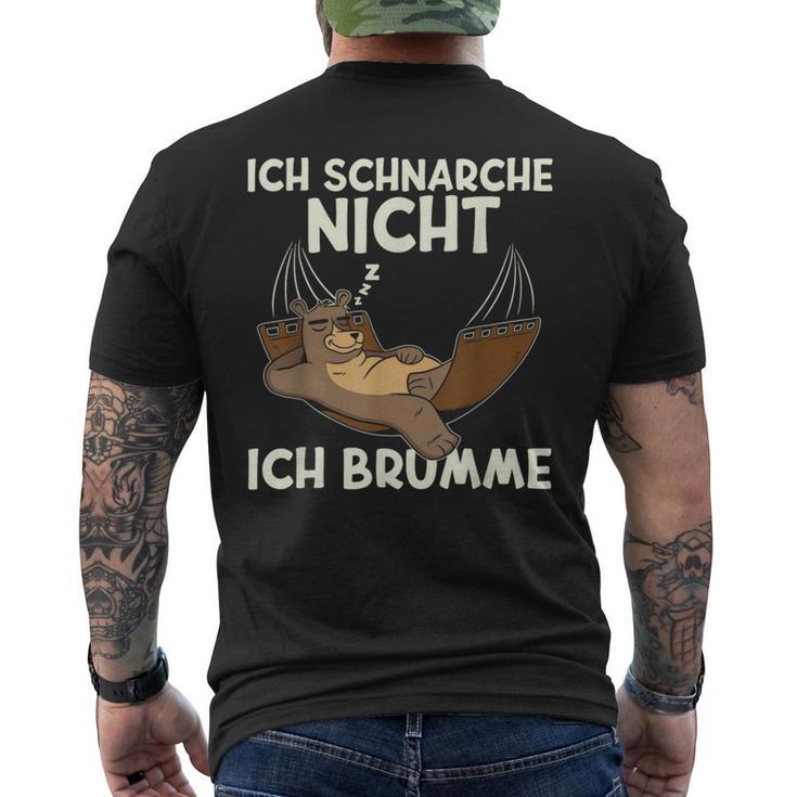 Ich Schnarche Nicht Ich Brumme Sleep Pyjamas Sleep T-Shirt mit Rückendruck