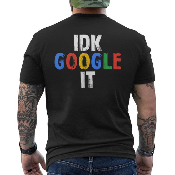 Idk Google Es T-Shirt mit Rückendruck