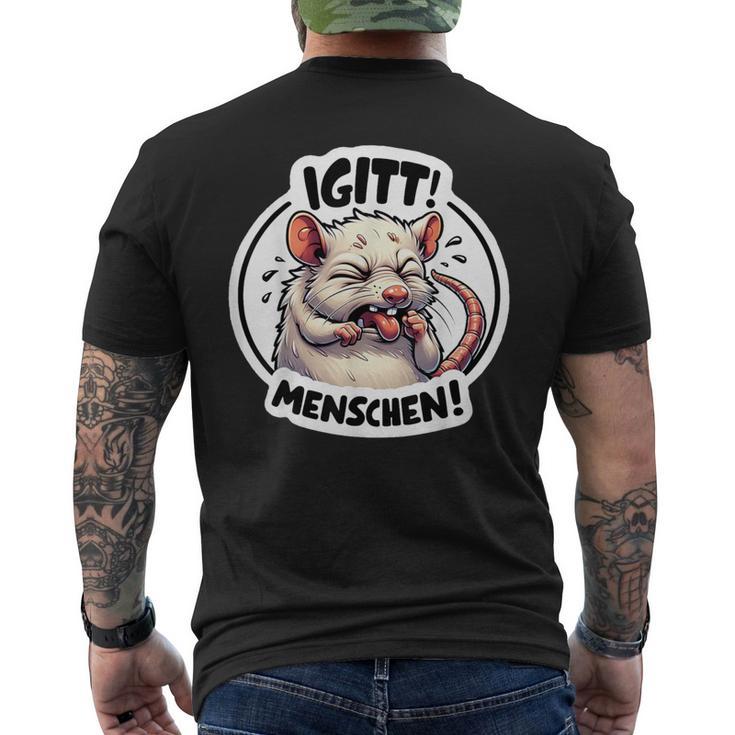 Igitt Menschen Ich Hasse Menschen Sarcasmus Ironie T-Shirt mit Rückendruck