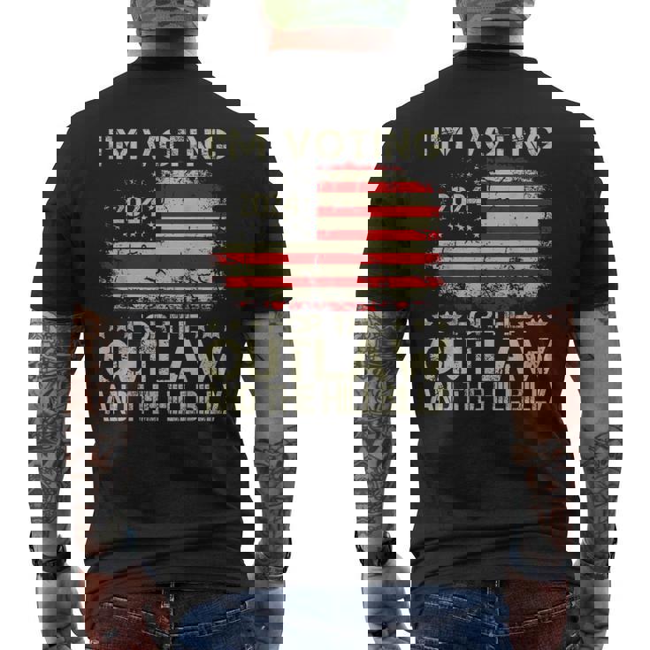 I'm Voting For The Outlaw And The Hillbilly 2024 Political Men's T-shirt Back Print