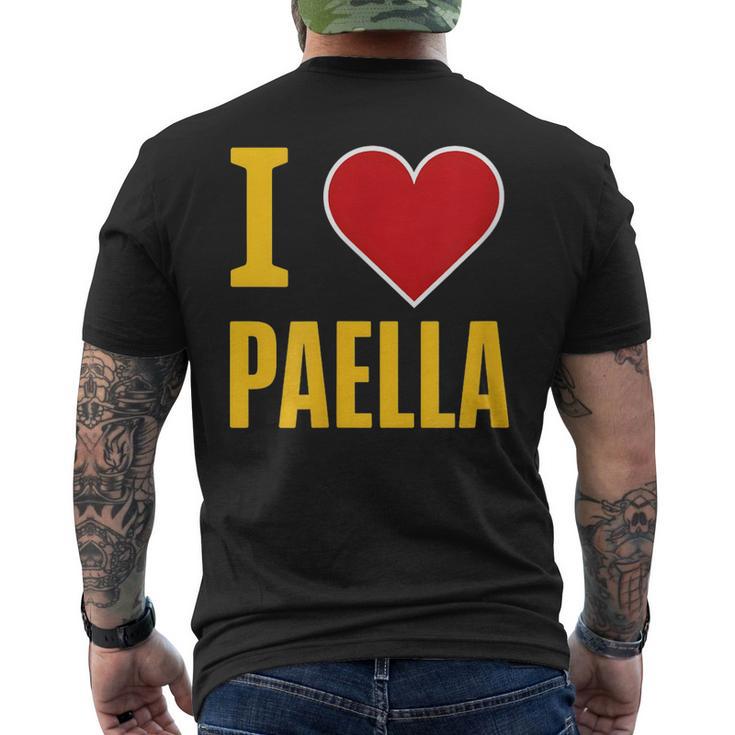 Impresión Divertida Para Amantes De La Comida Española I Love Paella Camiseta Hombre Estampado Espalda