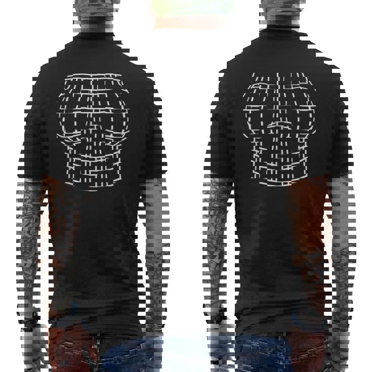 Ingrandimento Petto Ottico Illusione Griglia Tette 3D Grafica Idea T-shirt da uomo con stampa posteriore