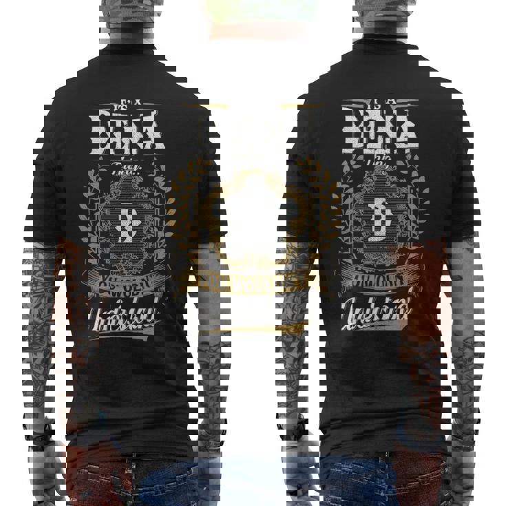 It's A Dena Thing You Wouldn't Understand Personalized Last Name Dena Family Crest Coat Of Arm Men's T-shirt Back Print