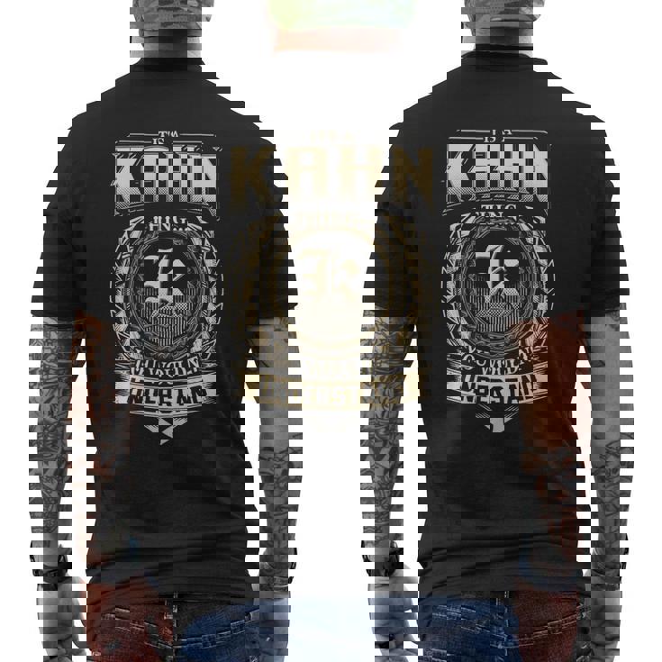 Its A Kahn Thing You Wouldnt Understand Name Vintage Men's T-shirt Back Print