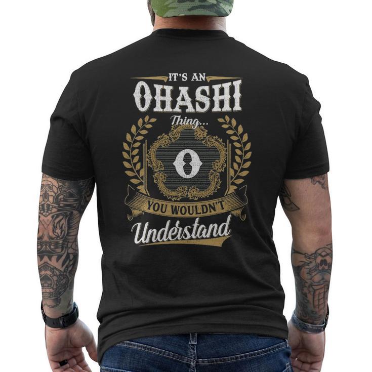 It's An Ohashi Thing You Wouldn't Understand Personalized Last Name Ohashi Family Crest Coat Of Arm Men's T-shirt Back Print