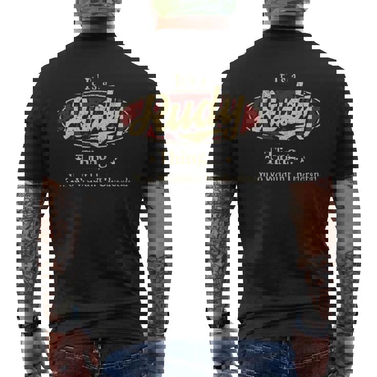 It's A Rudy Thing You Wouldn't Understand Men's T-shirt Back Print