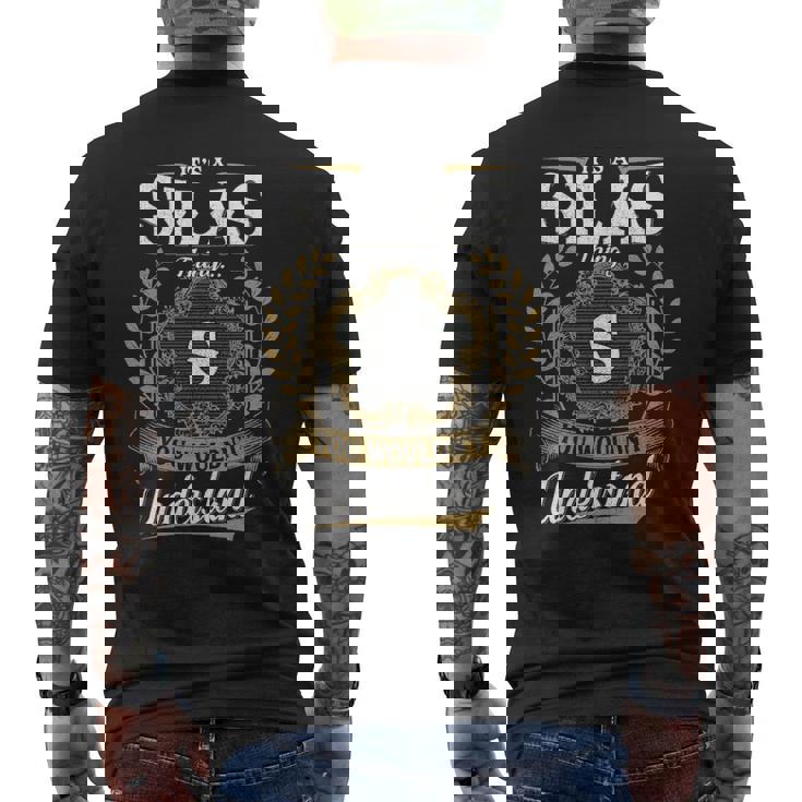 It's A Silas Thing You Wouldn't Understand Personalized Last Name Silas Family Crest Coat Of Arm Men's T-shirt Back Print