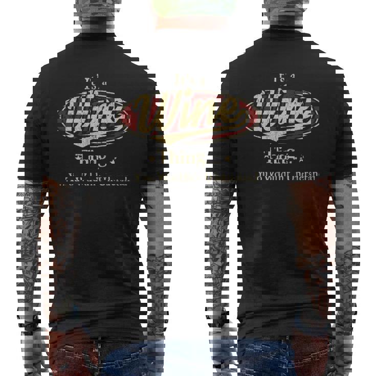 It's A Wine Thing You Wouldn't Understand Men's T-shirt Back Print