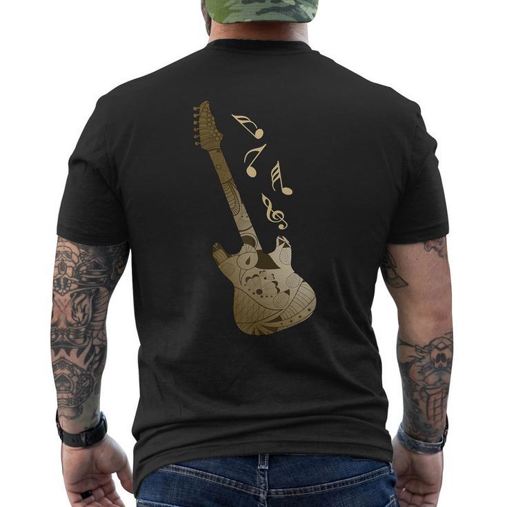 Jazz Guitar Artistic Guitar T-Shirt mit Rückendruck