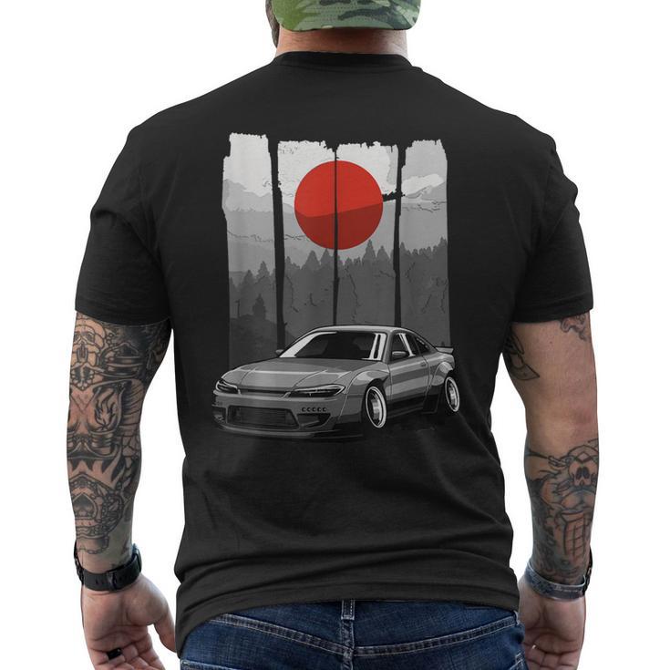 Jdm S15 Silvia Japan Drift Auto Rising Sun Tuning T-Shirt mit Rückendruck