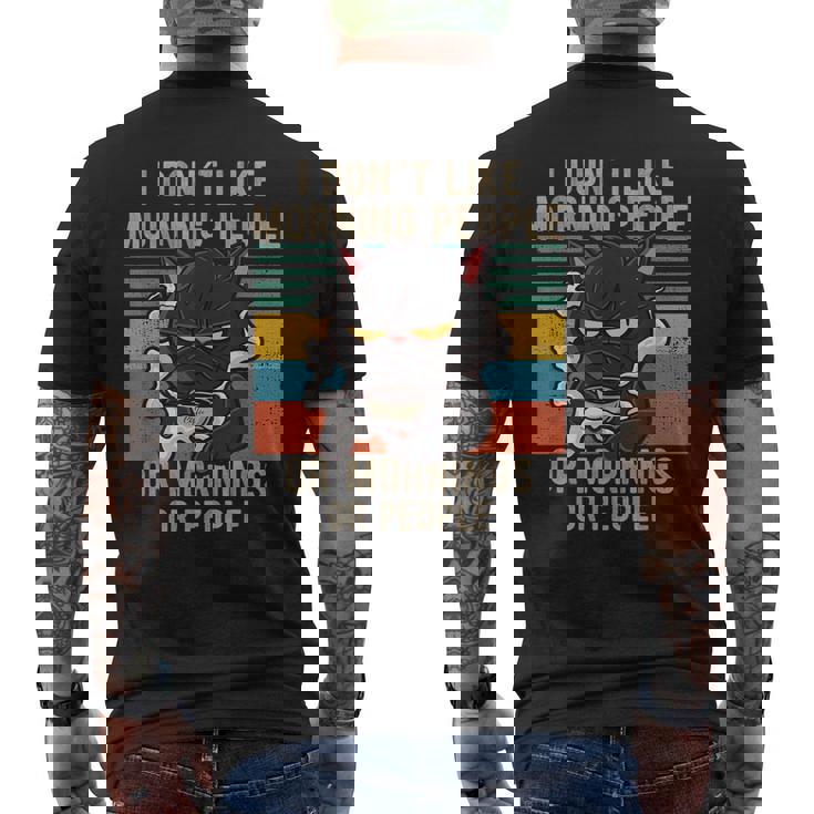 Je Déteste Les Gens Du Matin Et Les Gens Du Matin Et Le Chat T-shirt imprimé au dos