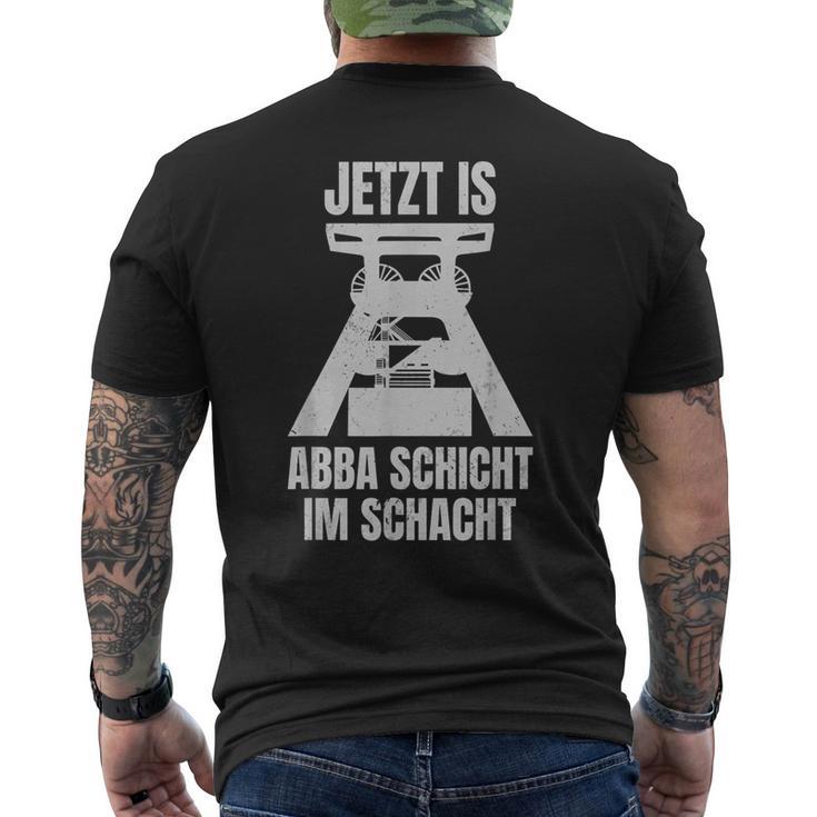 Jetzt Is Aber Schicht Förderturm Ruhrpottdeutsch T-Shirt mit Rückendruck