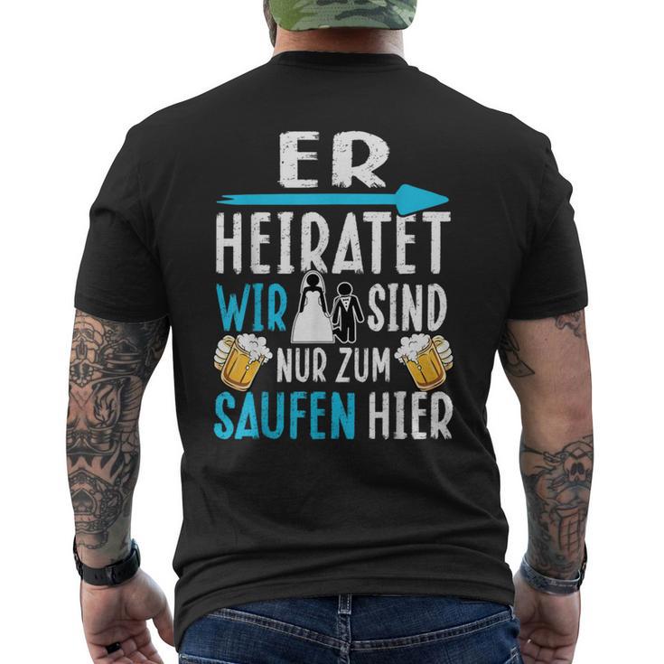 Jga Polterabend Poltern Stag Night T-Shirt mit Rückendruck